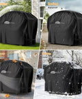 Heavy Duty Waterproof Outdoor Pizza Oven Table Cover For Grill Cart, UV Fade Resistant And Rip Proof, 600D Oxford Fabric With PVC Liner, Keeps Your Stand Safe, Fits 59 Inch Long By 35.43 Inch Wide By 49.21 Inch High in different weather conditions.