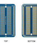 Prototype Board Breadboard Style PCB Solder Board For DIY Electronic Projects Compatible With Arduino Nano Pro Mini NodeMCU And Other MCUs Gold Plated Finish Prevents Oxidation top and bottom view
