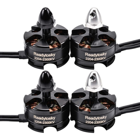 MT2204 2300KV Brushless Motor For RC QAV210 250 280 FPV Racing Drones 2-3S With Gold Plated 2mm Bullet Plugs CW CCW 4 Pack