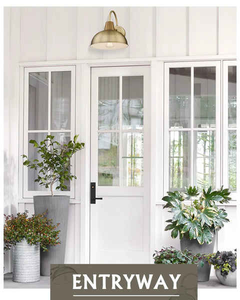 Two Pack Outdoor Wall Lights With Hammered Metal Shade And Gooseneck Arm In Antique Brass Barn Style Sconce at entryway