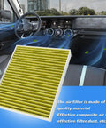 All In One Cabin And Engine Air Filter Set Fits 2017 Through 2025 Traverse Blazer Acadia Enclave XT5 XT6 Replacement Filters For Chevy GMC Buick Cadillac Models showing filter and airflow