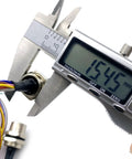 Calipers measuring M12 8 Pin A Code Female Connector Cable Plug And Play Ready IP67 Waterproof Back Mount Unshielded Socket
