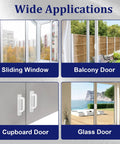 Two Pack Adhesive Cabinet Handles Stick On No Drill Pulls application on sliding window, balcony door, cupboard door, glass door