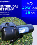 Shallow Well Jet And Centrifugal Pump Three Quarter Horsepower For Home Water Supply Dope Performance On Grass With Specs
