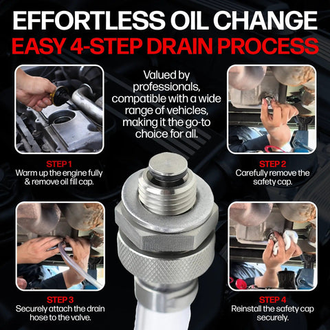 M14x1.5MM Stainless Steel Oil Drain Plug No Mess Quick Install Made In USA step-by-step installation guide