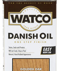 Indoor Danish Oil Wood Finish In Rich Golden Oak Tone Pint Bottle, easy wipe on, protective oil varnish for wood.