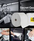 Tough As Nails Heavy Duty Disposable Wipe Roll For Shop Towels With 1,050 Sheets, Low Lint And Tear Resistant, solvent safe
