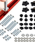 Drop-In T-Slot Bolts Hardware Kit With 60 Pieces, Knobs And Washers For T-Track Aluminum Jigs And Fixtures, 1/4-20 Thread