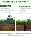 Guidance on installing 20 Pack Garden Edging Border Set With Interlocking 5.3 Inch Tall Flexible Plastic Borders For Lawn And Flower Beds 10.5 Feet Total Length No Dig Required Easy Install For DIY Patio Walkway And Yard Border