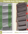 Over the Door Shoe Rack Organizer 6 Tier 66 Lbs Capacity 600D Oxford Fabric Grey 2 Pack showing durable anti-tilt design.