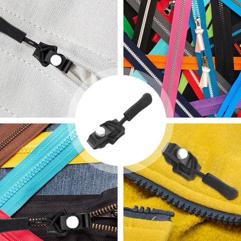 Zipper Repair Kit With Slider Fix Tool Quick Zip Replacement Instant Zipper Mending Set with various zippers and sliders