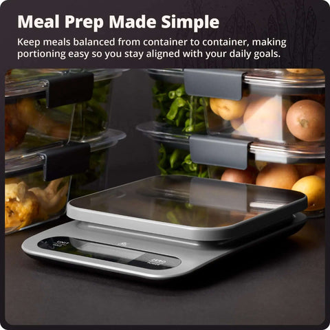 Beast Mode Kitchen Scale For Bulk Cooking 22 Pound Digital Food Scale with containers for easy meal prep