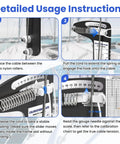 Hands Free Sailboat Rigging Tension Gauge For Standing Rigging And Forestays Reads 2000 Lbs While You Pull Works With Three Sixteenths Seven Thirty Seconds And One Quarter Inch Cable Diameters Portable Force Gauge For Solo Tuning, nylon rollers