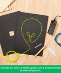 DIY Light Up Wire Art STEM Kit For Kids Ages 9 Plus With Electroluminescent Neon Signs Battery Packs And Design Templates A Fun Educational Science And Engineering Craft, EL wire kit parts