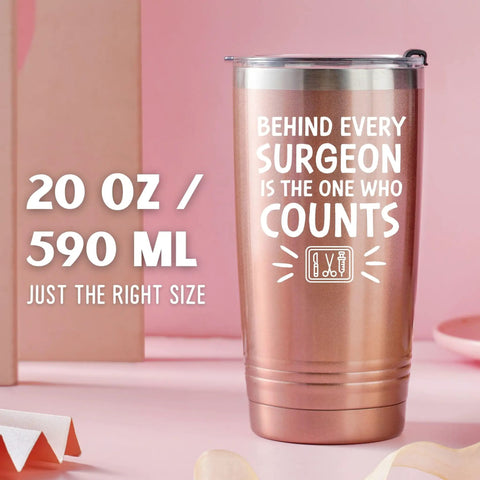 Rose Gold 20 oz Travel Tumbler Packed In A Gift Box Hits Different For Surgical Tech Gifts Total Vibe Upgrade Insulated Drinkware