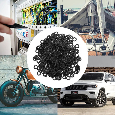 Wave Washers Kit In Spring Steel For Industrial Fastening And Mechanical Assembly Pro Grade Space Saving Compression Washers Metal Thrust Load Gaskets 500 Piece Set For Heavy Duty Equipment And Machinery, spring steel wave washers for boat, bike, car, and wiring use