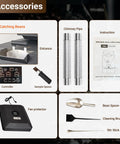Accessories for Home Coffee Roaster For Easy Auto And Manual Roasting Modes, Smoke Filter For Light Roasts, Two Chimney Pipes