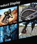 Heavy Duty E Bike Chain For 6 7 8 Speed 136 Links High Tensile Strength Anti Break Rust Proof Corrosion Resistant Replacement Drive Chain For Electric Mountain Bikes And Mid Drive E Bikes displayed in various biking scenarios and angles.