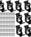 Image of 8 Pack Locking Hinge For Beefy Heavy Duty Folding Table Brackets With Screws, rustproof steel supports