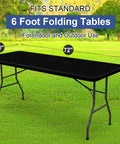 Super Stretch Spandex Tablecloth For 6 Foot Tables Fitted Elastic Cover That Stays Put Washable Outdoor Patio Cloth Black 30 X 72 Inches