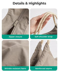Waterproof Beach Tote Bag For Women With Zipper Go To Sandproof Swim Pool Bag For Beach Travel And Gym, zipper and straps detail