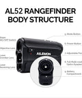 Golf Laser Rangefinder With Fast Focus High Precision 5 To 900 Yard Range Slope Mode Flagpole Lock Up To 250 Yards Continuous Scan