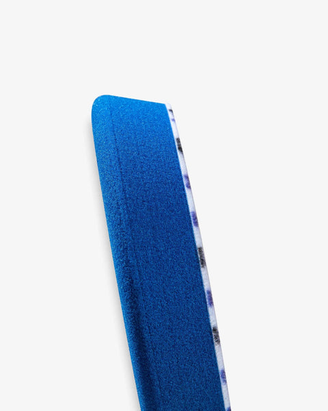 Side view of 2 Inch Blue Compound Pad For Polishing And Paint Correction With Thick Closed Cell Foam, showing edge detail.
