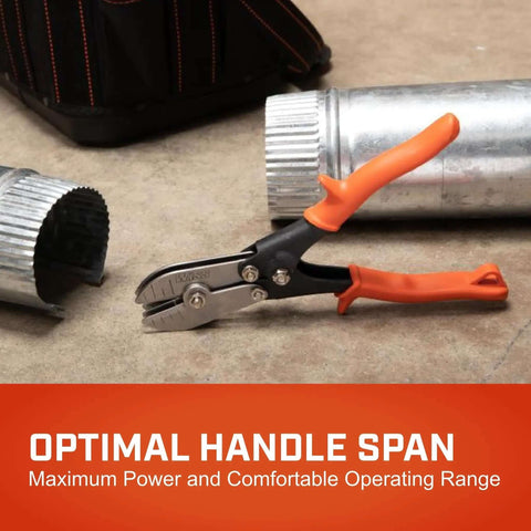 10 Inch 5 Blade Hand Crimper For Gutter Fittings Downspouts And Metal Pipe, Heavy Duty Power Grip, ergonomic handle, metal pipe