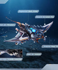 Futuristic Manta Ray 3D Metal Model Puzzle for Adults and Teens, Mechanical STEM Build Kit With Biomimetic Fin underwater view