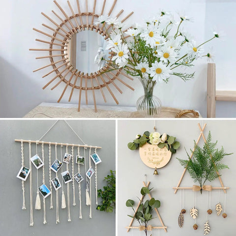 Premium Smooth Bamboo Wood Dowel Rods For Crafting, 1/2 X 15 Inch Unfinished Craft Sticks used in decorative projects.
