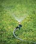 Two Pack Metal Lawn Sprinklers With Adjustable Brass Nozzles And Spike Bases Deliver 360 Degree Coverage For Big Yards Patios And Gardens Durable