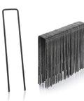 100 Pack 6 Inch 11 Gauge Heavy Duty U Shaped Garden Staples Ground Stakes For Anchoring Landscape Fabric Spikes Pins Pegs