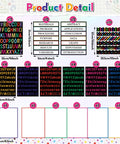 Image showcasing Self Adhesive Science Fair Project Kit With 96 Pieces Including Eight Letter Stickers, size and components displayed.