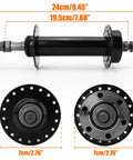 Beefy Fat Tire Mountain Bike Hub Set for 26x4.0 Snow Biking Front 135mm Rear 190mm Through Axle 36 Hole Aluminum Alloy