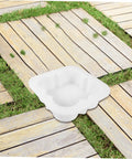 Concrete Paver Mold Kit for Pathways and Patios, Reusable DIY Friendly PP molds placed on wooden deck with grass.