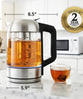 Digital Glass Electric Kettle With Temperature Control, 1.8L Cordless Tea Kettle, 7 Presets, Keep Warm, Auto Shut Off, Fast Boil 1500W