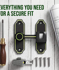 Glow In The Dark Barn Door Lock With 90 Degree Flip Latch, Safety Bolt For Sliding Doors In Bathroom Garden Garage And Pet Cage