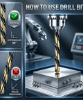 Boltly 115 Piece Cobalt Steel Drill Bit Kit With Self Centering Tips For Tough Metal And Wood Includes Fractional Letter Wire Sizes In Durable Indexed Case Perfect For Any Serious Job. vertical drill bit use guide