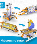 Buoyancy Science STEAM Toy Kit For Ages 8 And Up Nonmotorized Construction Set With 98 Pieces And 450 Connection Points, models display