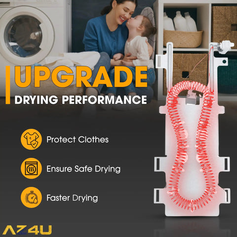 Electric Dryer Heating Element Replacement With Thermostat And Thermal Fuse Fits WED9400 Series Dryers Easy Install And Durable