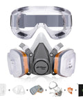 Front view of G-500 Reusable Respirator Mask With A1P2 Filters For Gas And Dust Protection Dual Filtration System