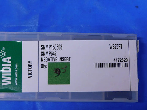 3 Pack New SNMP542 SNMP150608 WS25PT Carbide Inserts For CNC Milling And Metalworking Use Durable Precision Ground Industrial Grade USA Made Victory MB12183BW2 boxed inserts label