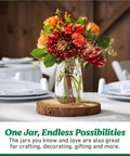 Real Deal Wide Mouth Glass Mason Jars With Lids And Bands For Canning And Pickling Quart 32 Oz Pack Of 2 featuring flowers and greenery.