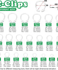 C-clip sizes chart from 28mm to 4mm, for 304 Stainless Pro Grade Snap Ring Kit With 502 C Clips And 300 E Clips, 31 Sizes