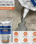 Concrete Crack Filler That Self Leveling And Waterproof Sealant For Driveways, Patios, Sidewalks, Indoors And Outdoors, High Elasticity And Quick Drying, No Mess Easy Fix For Cracks, 2 Pack being applied to a concrete surface.