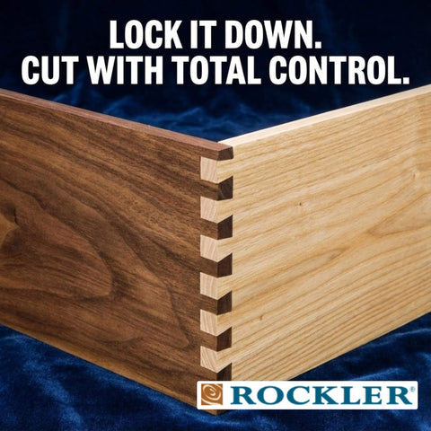 Close-up of corner dovetail joint using Versatile Dovetail Jig Kit With Router Template Guide Bushing And More For Woodworking Durable
