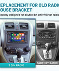 Double DIN Car Radio Dash Kit With Wire Harness For Honda CRV 2007 2008 2009 2010 2011 Grab And Go Stereo Install Kit image showing radio replacement