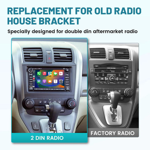 Double DIN Car Radio Dash Kit With Wire Harness For Honda CRV 2007 2008 2009 2010 2011 Grab And Go Stereo Install Kit image showing radio replacement