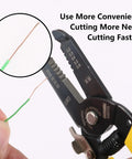 Dead Simple Wire Stripper And Cutter For 22 To 30 AWG Copper Wires with heavy duty steel blades cutting copper wire.