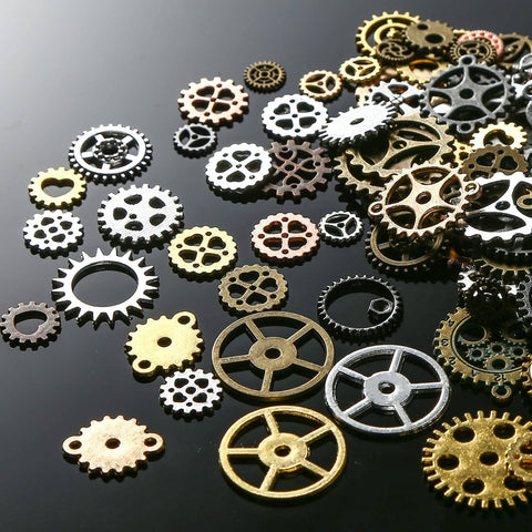 Steampunk Gear Charms 200g Set For Jewelry Making And Resin Crafts Mixed Color Antique Metal Cogs For DIY Pendants, Earrings, Bracelets, Cosplay And Crafting Supplies